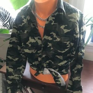 Army Pattern Button Down